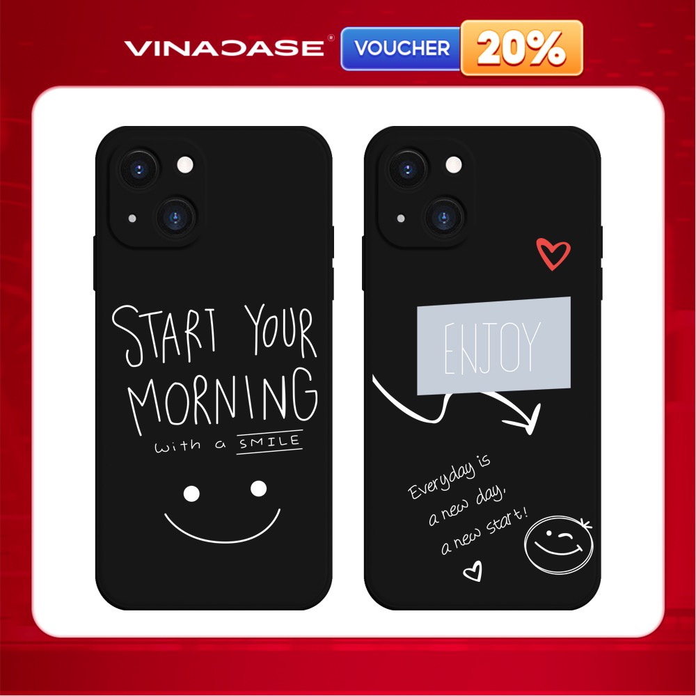 Ốp lưng Vina Case Iphone 6S/6 Plus/7G/8G/X/Xs/11/12/....dẻo cạnh vuông bảo vệ camera hình Enjoy