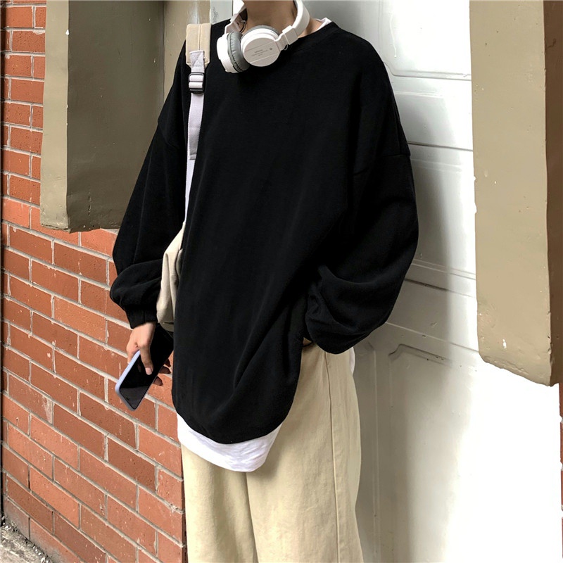 SUXI Áo Sweater Dài Tay Dáng Rộng Thời Trang Mùa Thu Hàn Quốc Dành Cho Nữ