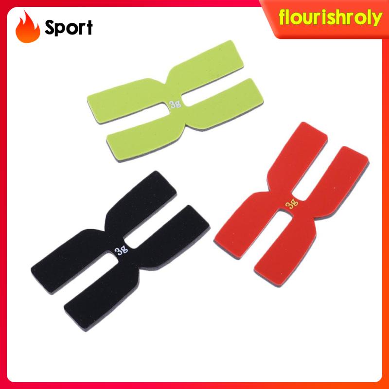 Set 6 Miếng Dán Cân Bằng Bằng Silicon Màu Đen Hình Chữ H Cho Vợt Tennis