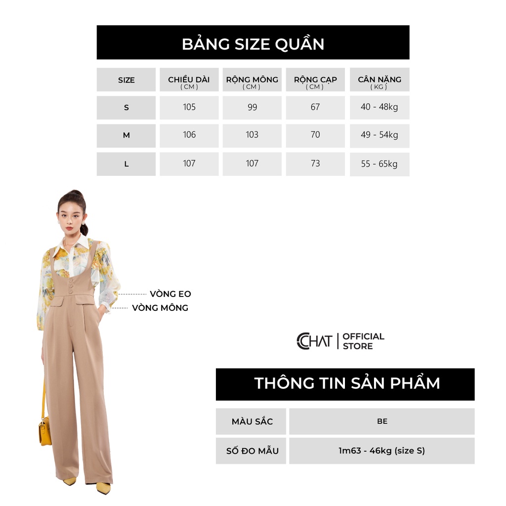 Quần Yếm 𝐂𝐂𝐇𝐀𝐓 Kiểu Ống Suông 2 Nắp Túi Chất Tuytsi Cao Cấp 22IDS2006ST | BigBuy360 - bigbuy360.vn