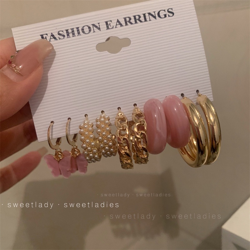 Set bông tai 17KM phong cách thời trang vintage cho nữ