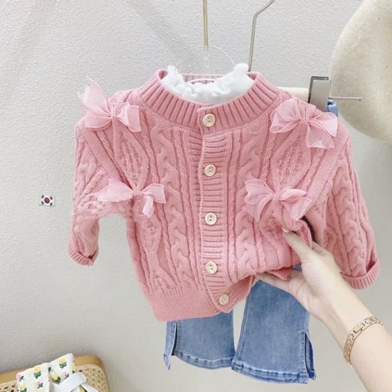 . sét bộ áo len phối quần bò đáng yêu cho bé gái từ 10-18kg💋 ...