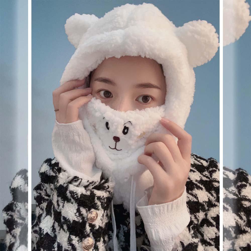 Mũ Lưỡi Trai Đính Tai Gấu Hoạt Hình Lấp Lánh Dễ Thương Cho Nữ