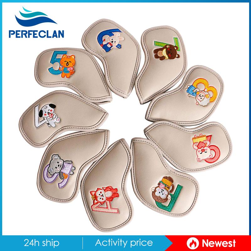 Set 9 Vỏ Bọc Đầu Gậy Đánh Golf Thể Thao Ngoài Trời