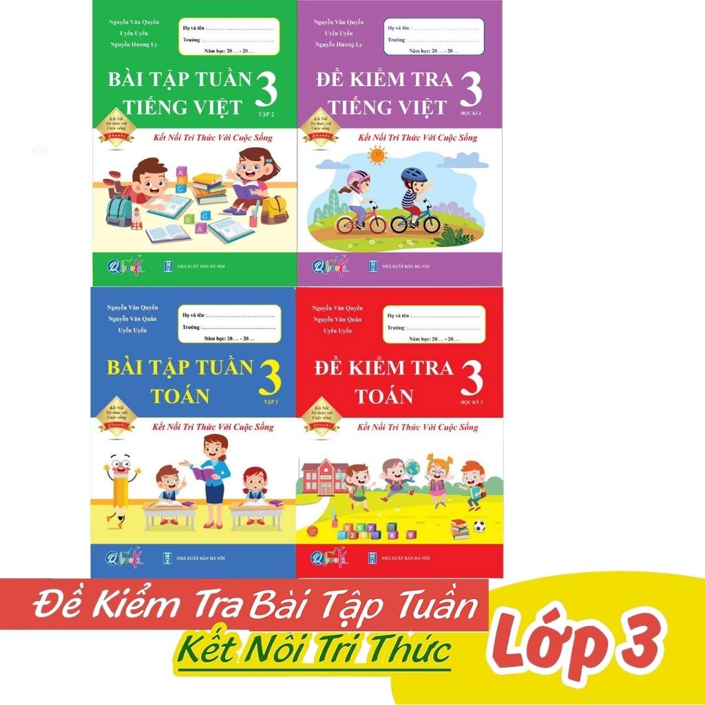 Sách - Combo Bài Tập Tuần và Đề Kiểm Tra Toán - Tiếng Việt 3 - Học Kì 2 - Kết Nối Tri Thức Với Cuộc Sống