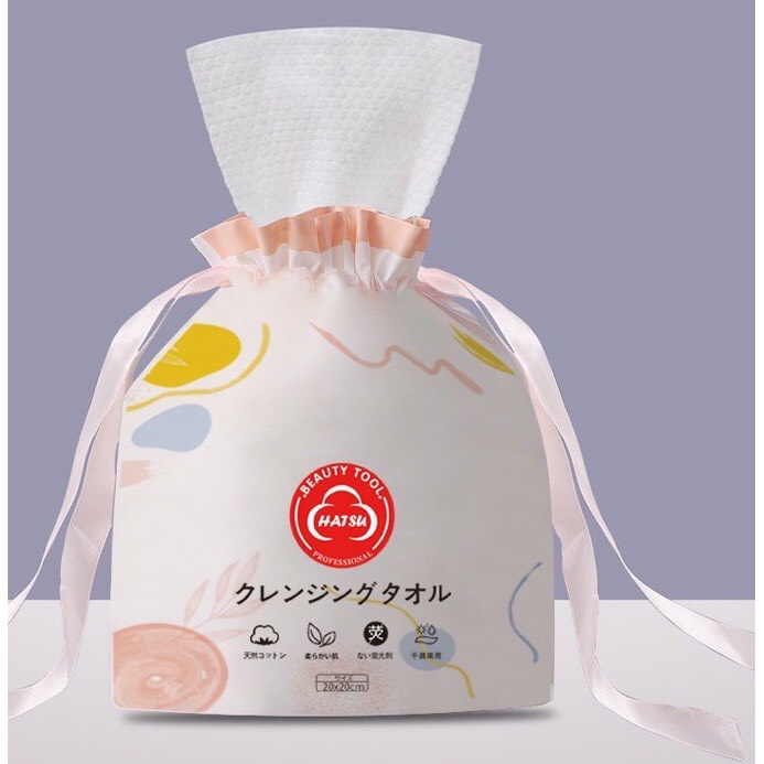 Khăn mặt khô Hatsu dùng 1 lần lau khô, lau ướt