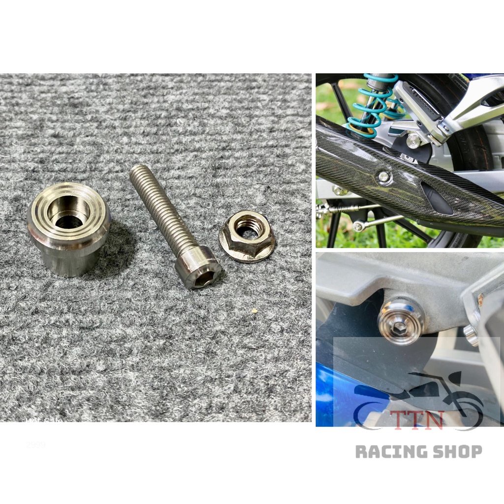 Khâu ốc Inox 304, treo pô gắn xe máy fu, wave,dream Size 8li4