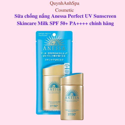 Sữa chống nắng Anessa Perfect UV Sunscreen Skincare Milk SPF 50+ PA++++ chính hãng Chống Nước, An Toàn Cho Da Nhạy Cảm q