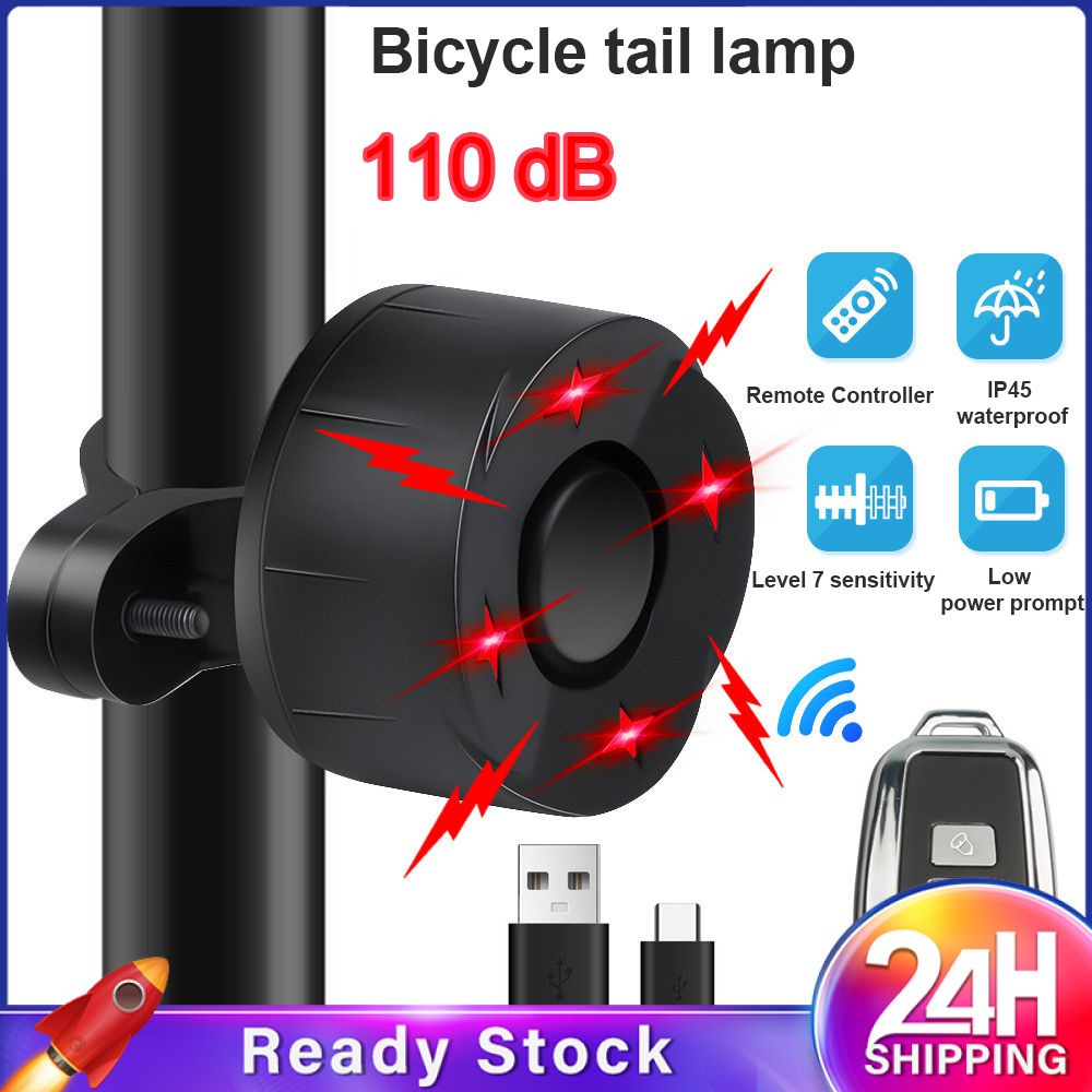 【On Sale】 USB Xe Đạp Báo Động Họa Tiết Rằn Ri Nét Ta 016RAR Trộm Xe Đạp Sạc Tự Động Thông Minh Phanh Cảm Ứng Chống Nước Chống Trộm Thông Minh Đèn Xe Đạp