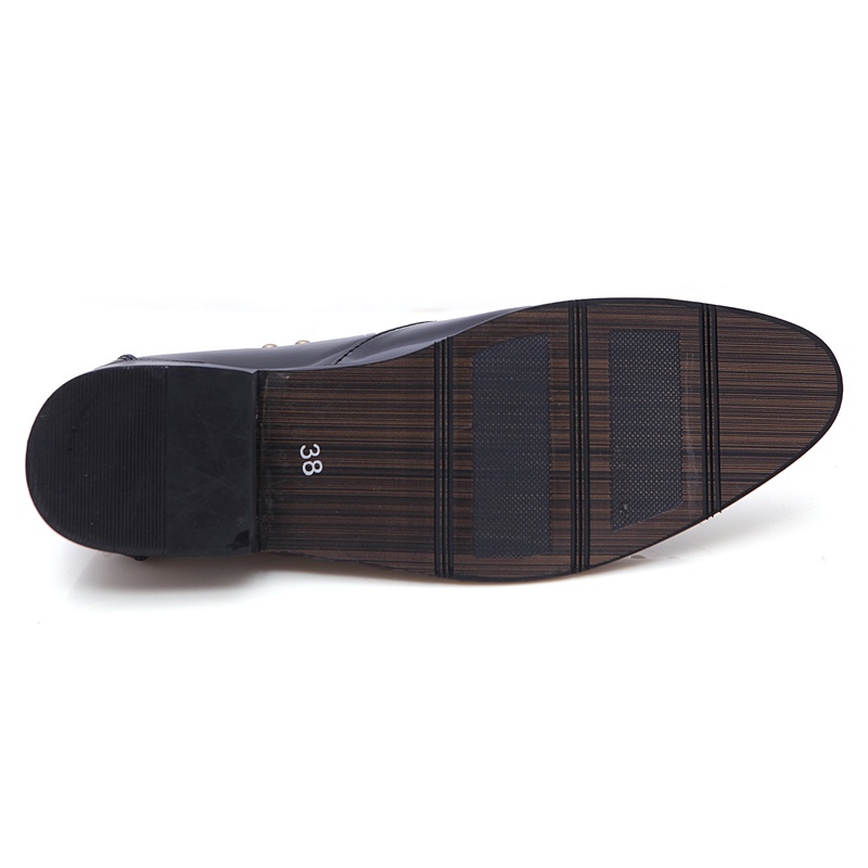 Giày Da Mũi Nhọn Đính Đinh Tán Kim Loại Thời Trang Công Sở Cho Nam