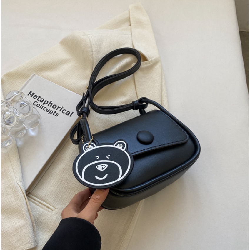 Túi xách đeo chéo đeo vai nữ Bag.Thanhthu thời trang Hàn Quốc 2 li kèm mác gấu siêu dễ thương 653