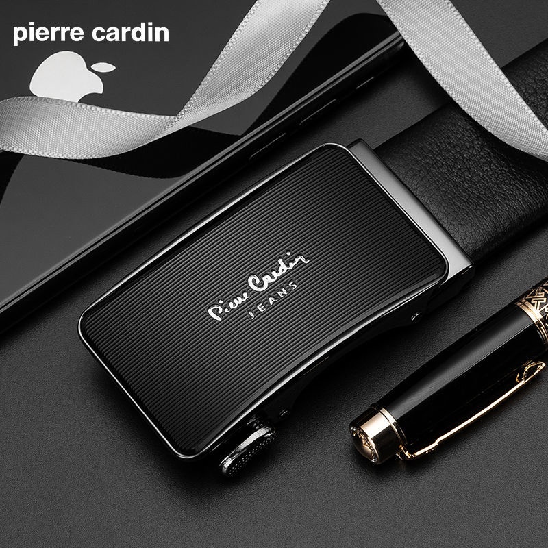 Thắt lưng nam da thật Pierre Cardin chính hãng J1A826Z-2111101A sọc nổi da thật Khóa tự động dây nịt Nam