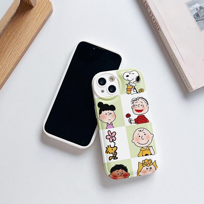 Ốp Điện Thoại Silicon TPU Mềm In Hình Snoopy Cho iPhone 14 13 12 11 Pro Promax 6 6S 7 8 Plus X XR XSMax SE