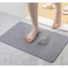 Thảm đá siêu thấm cao cấp nhật bản màu xám trơn size 40*60