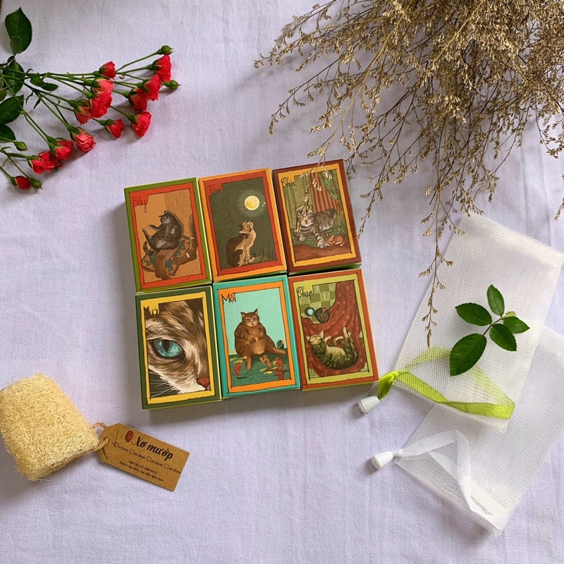 Set quà Xà bông Mùi Tết Green Farm 100% từ Mùi Già (Ngò Rí) thơm mùi tết truyền thống - hàng Sinh Dược