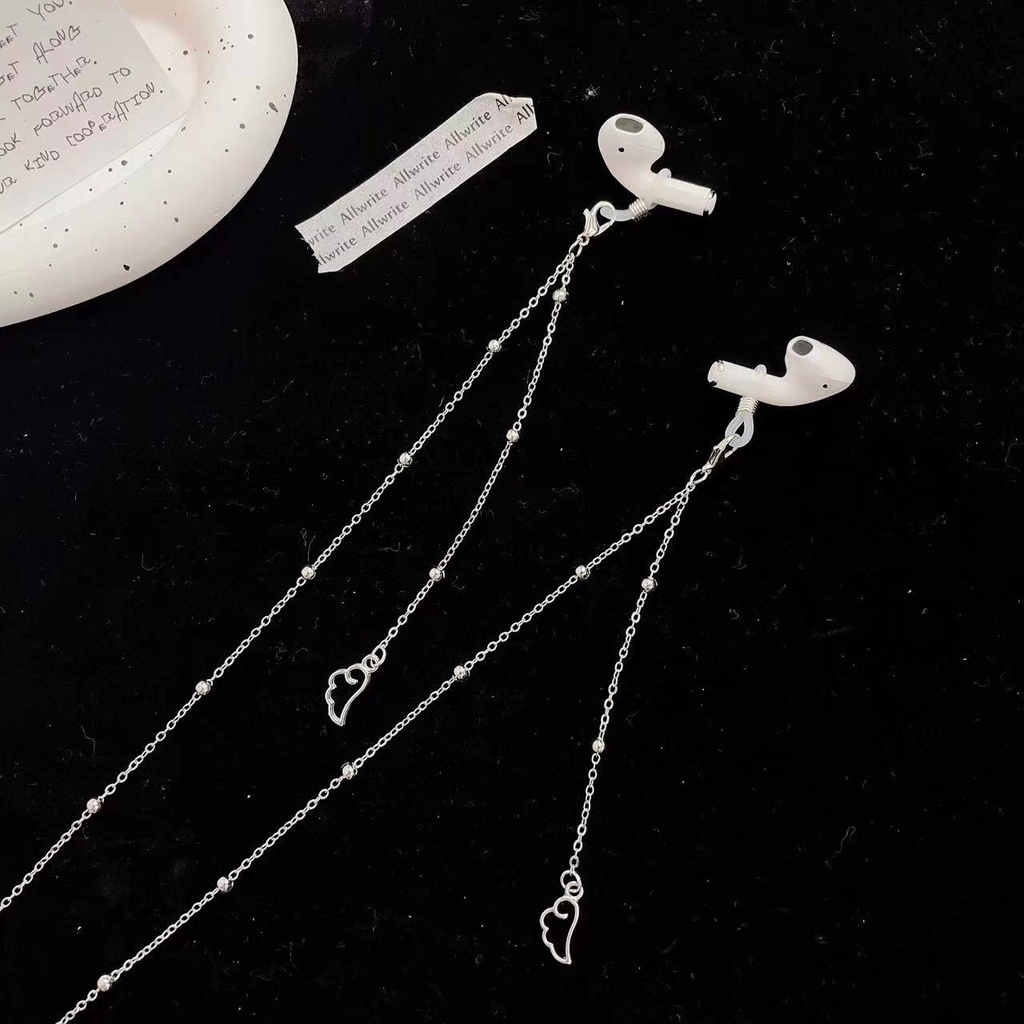 Dây Đeo Mắt Kính Mặt Hình Đôi Cánh Rỗng Bằng Hợp Kim Đơn Giản ins Mới