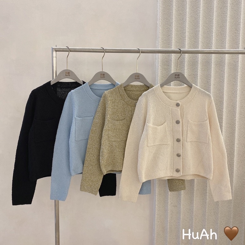Áo len cúc đồng Basic