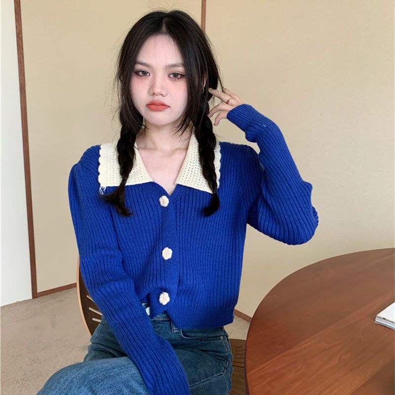 Áo Sweater Dệt Kim Tay Dài Phong Cách Hàn Quốc Thời Trang Mùa Thu Cho Nữ