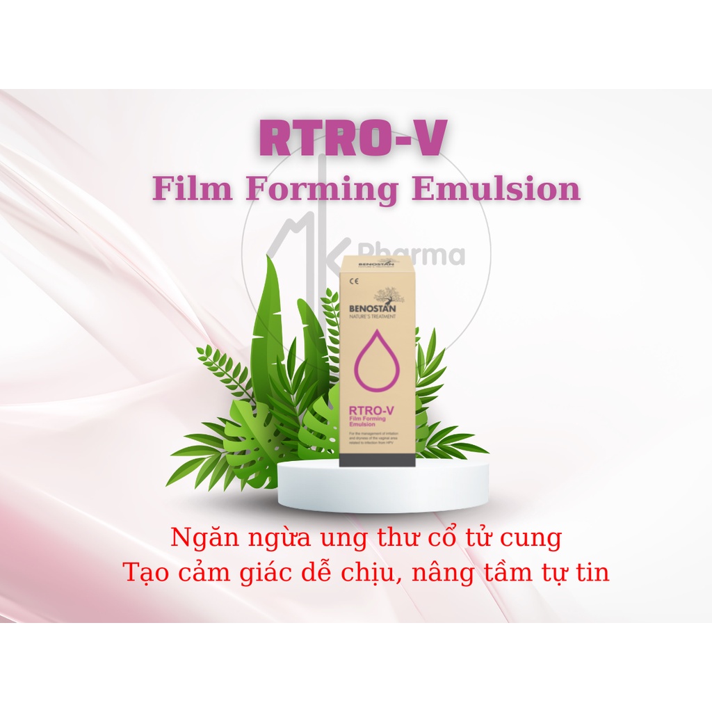 Kem RTRO-V Film Forming Emulsion Giúp Hỗ Trợ Loại Bỏ H.P.V 30ml