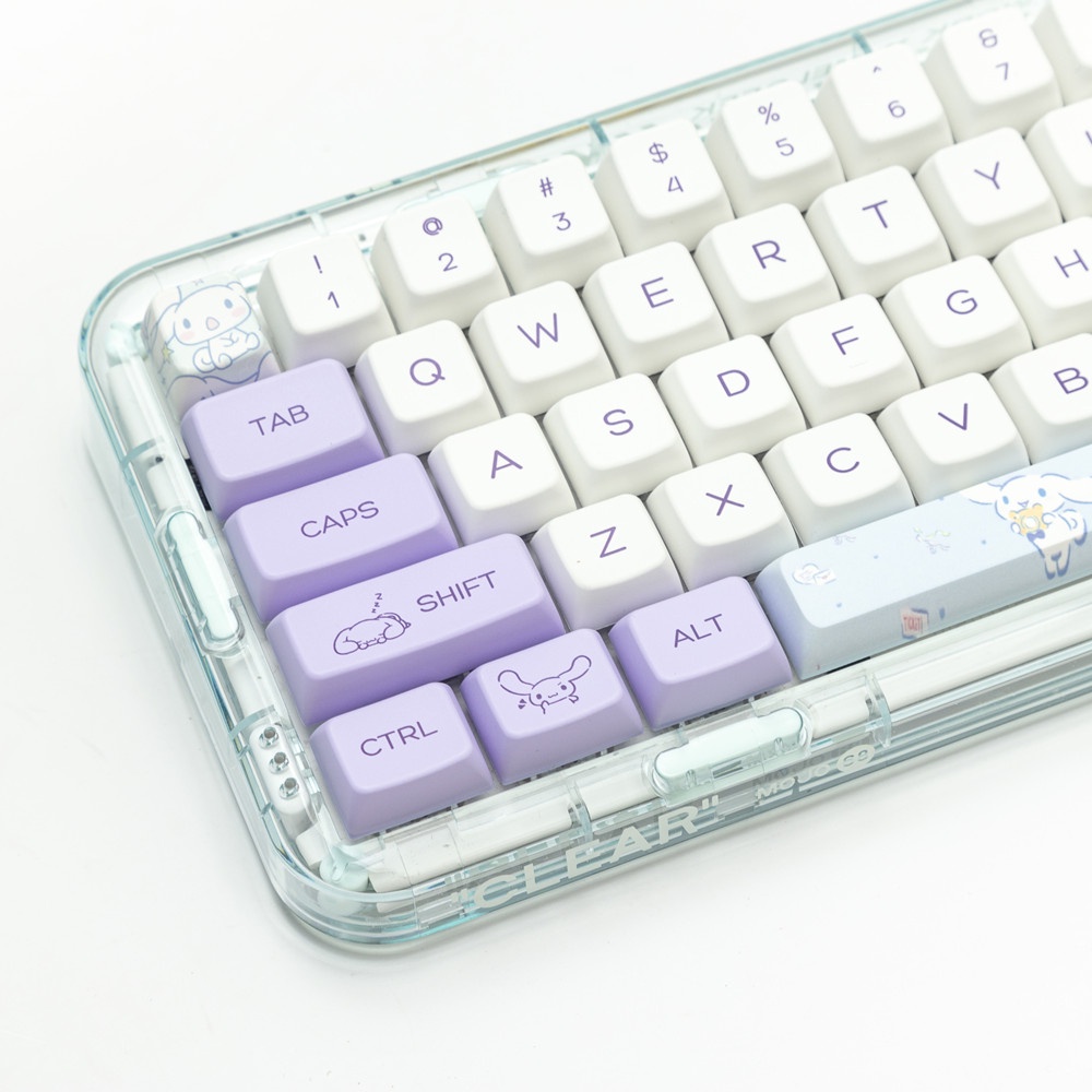 Cinnamoroll Keycaps MDA Profile cô gái dễ thương PBT DYE SUB Bàn Phím Cơ Keycap