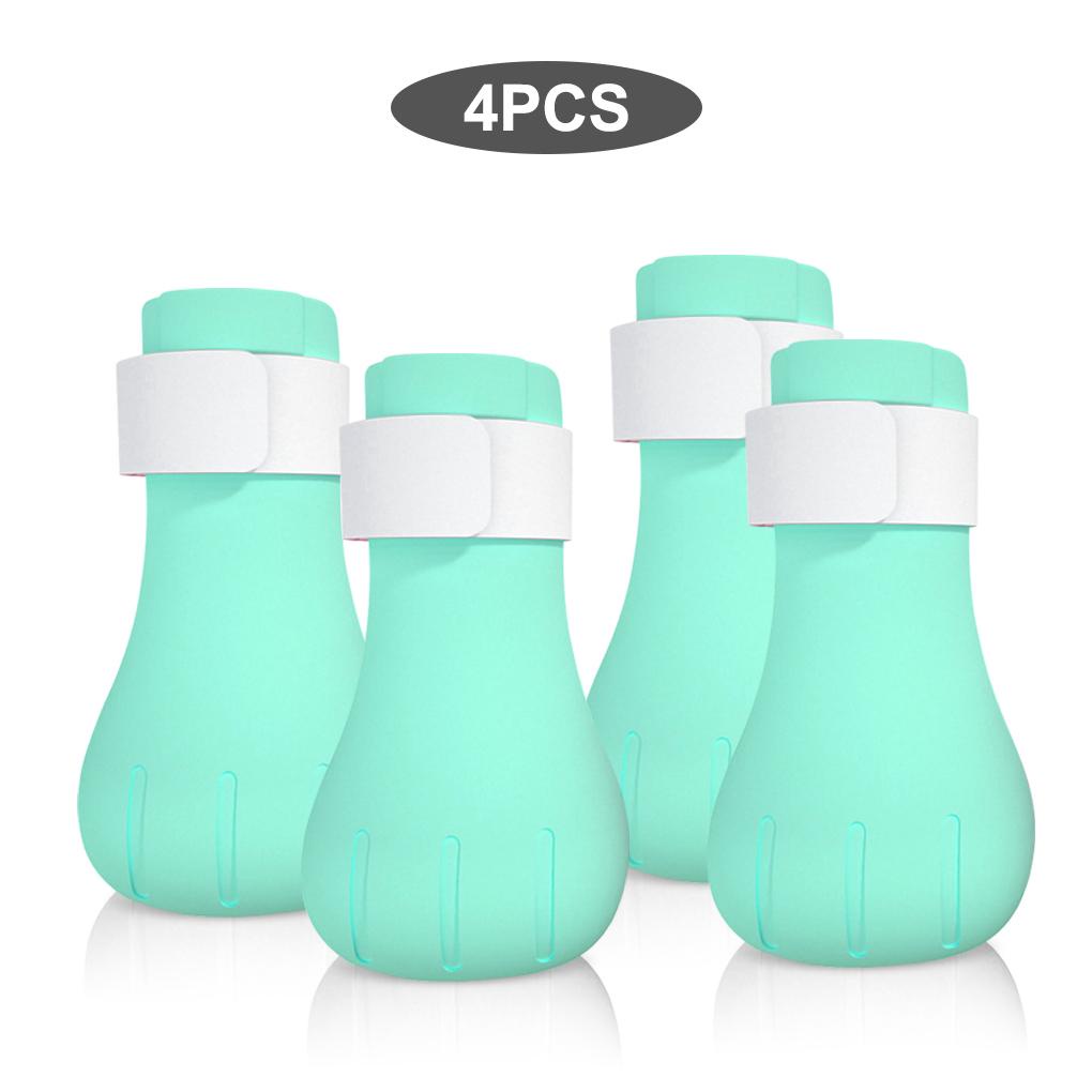 Set 4 Vỏ Bọc Giày Bốt Mềm Chống Trầy Xước Chống Cắn Có Thể Điều Chỉnh Dành Cho Thú Cưng