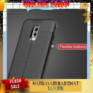 Ốp Lưng Samsung J7 Plus Dẻo Giả Da Đen Đẹp
