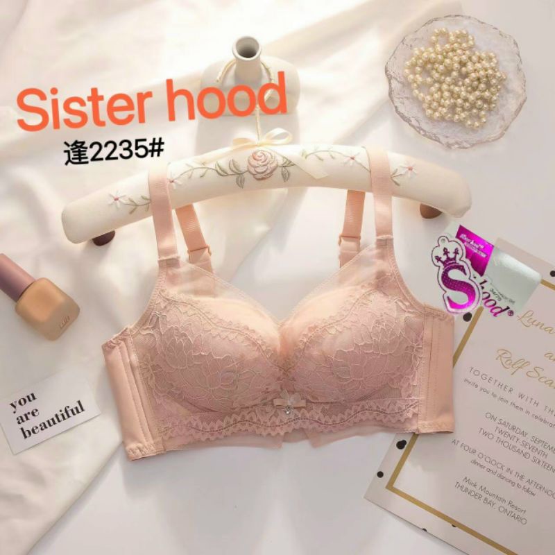 Áo Sister Hood 2235 K Gọng, Nâng Ngực Tạo Khe, Bản Lưng 12cm Định Hình Sườn Nách, Chống Chạy Ngực