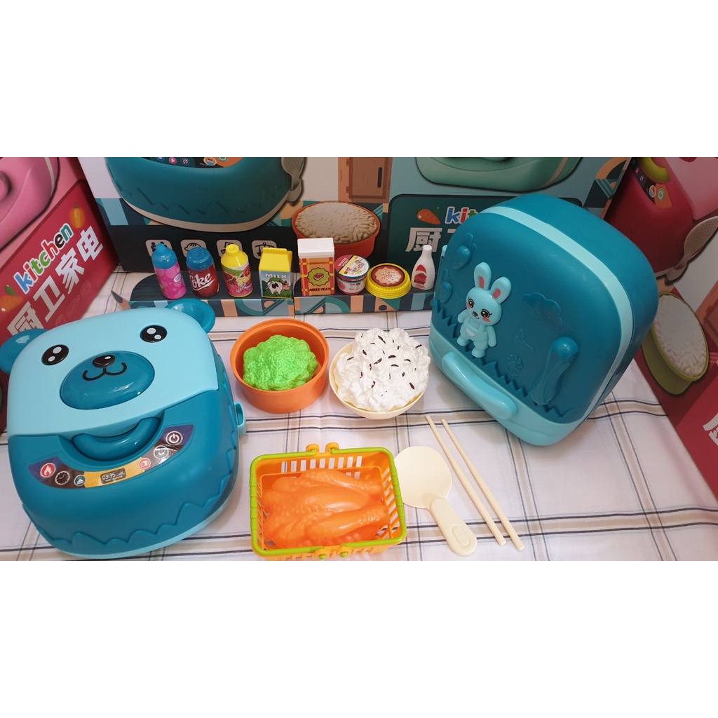 Đồ Chơi Nấu Ăn Nhà Bếp Hình Thú Có Nồi Cơm, Tủ Lạnh Loại To Cho Bé - Mây Kids