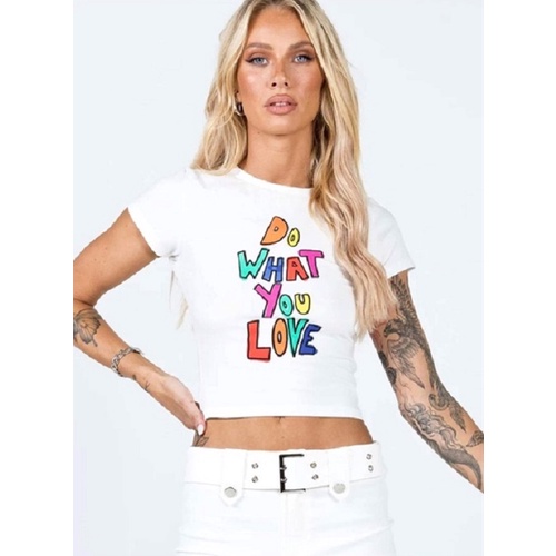 Áo Croptop F21 In Chữ Do What You Love - 3970
