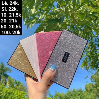 Phấn mắt 10 ô lameila vỏ kim tuyến khảm đá kèm cọ