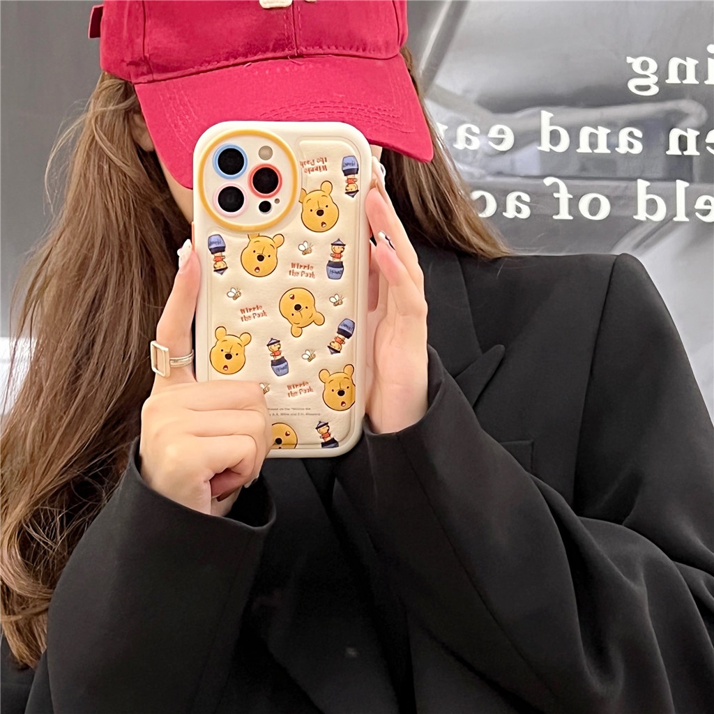 Ốp Điện Thoại Da Viền tpu Dẻo In Họa Tiết Hoạt Hình Góc Tròn Cho iphone 15 pro max 14 pro max 13 pro max 12 pro max