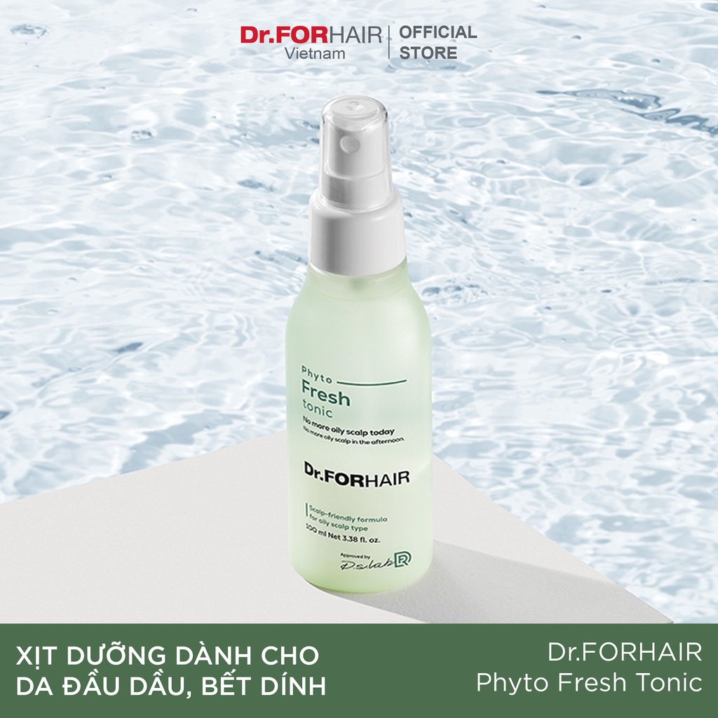 Xịt dưỡng tóc chiết xuất thực vật giảm dầu, nhờn, mùi hôi cho da đầu Dr.FORHAIR Phyto Fresh Tonic 100ml