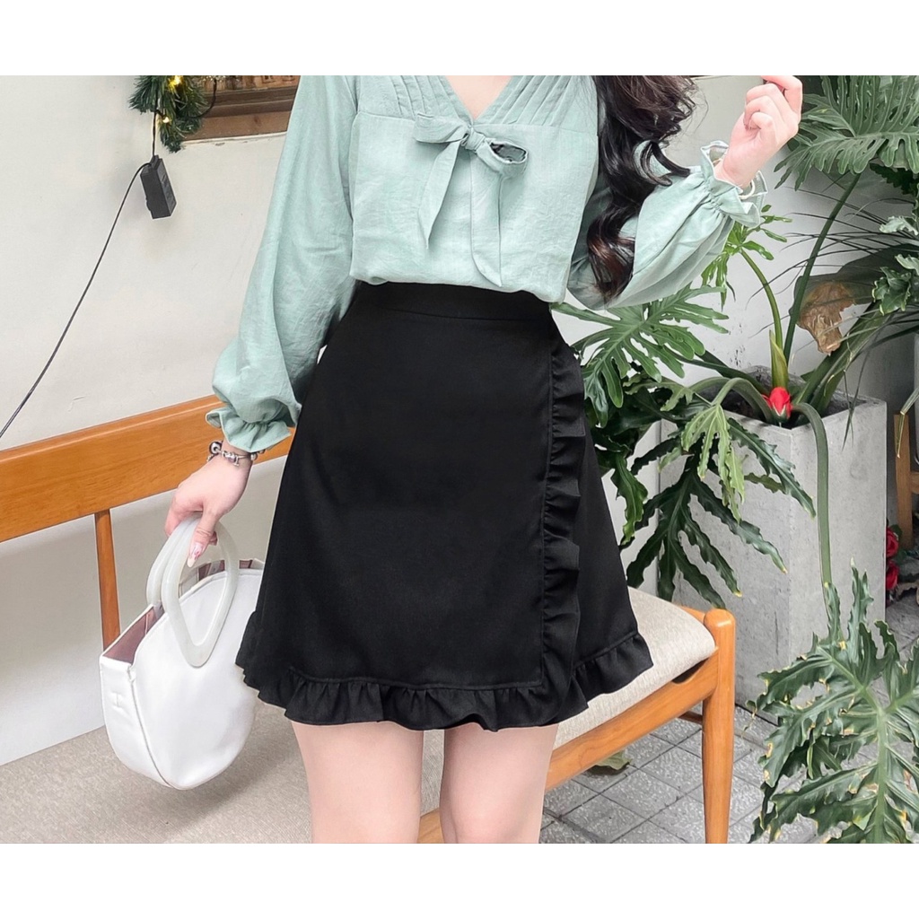 Chân váy form A vạt đắp bèo mypstore CV10