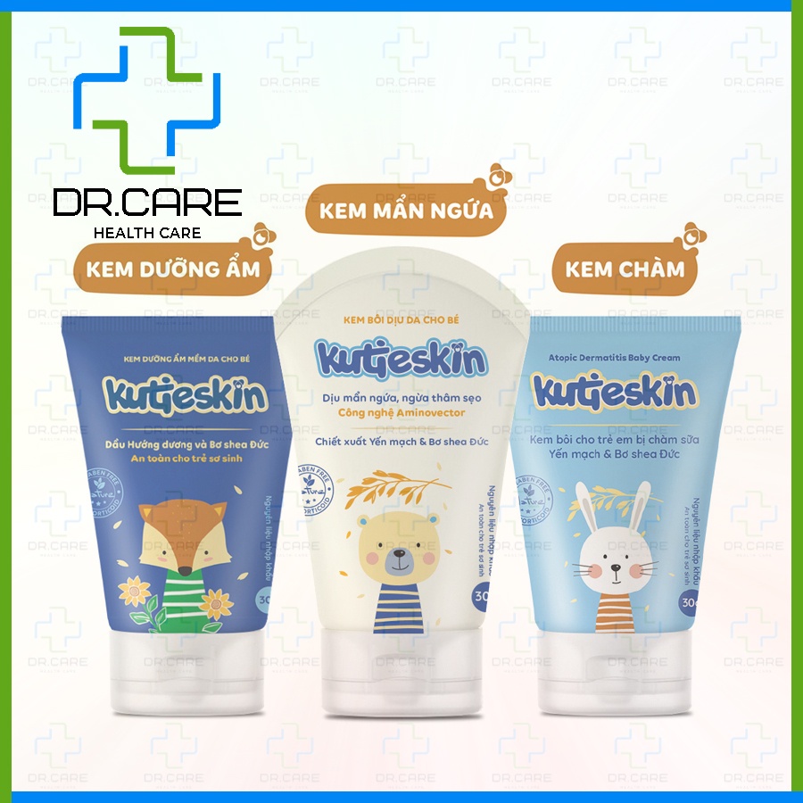 Kem bôi Kutieskin dịu mẩn ngứa, ngừa thâm sẹo, hăm tã, côn trùng cắn, trẻ em bị chàm sữa, dưỡng ẩm mềm da cho bé [kutie]