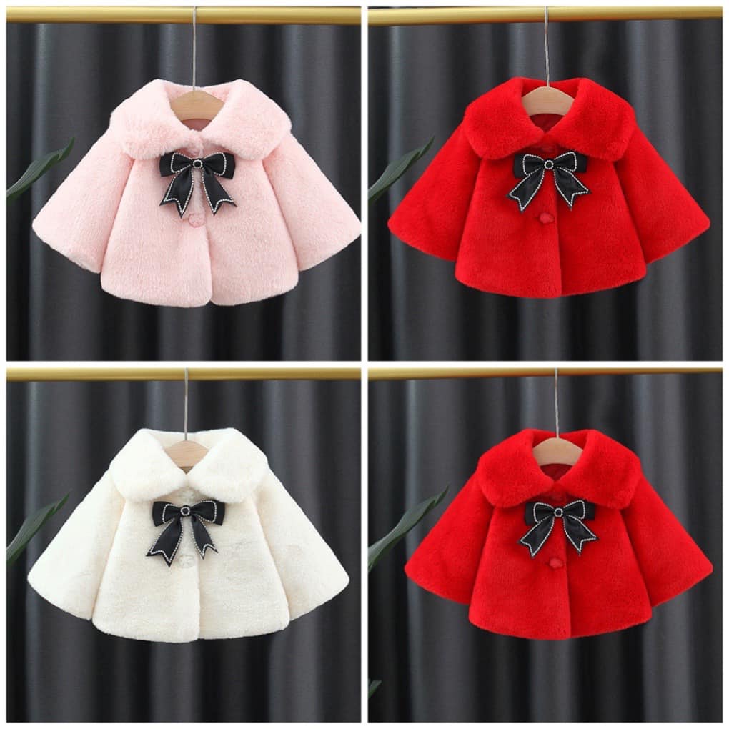 ÁO KHOÁC LÔNG TAI THỎ CHO BÉ GÁI