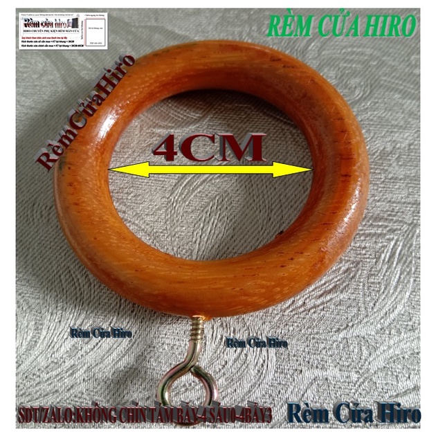 Khoen gỗ căm xe cao cấp chuyên dụng treo rèm xếp ly