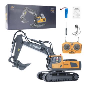 Xe Xúc Đất Đồ Chơi Điều Khiển Từ Xa Bằng Hợp Kim Có Thể Sạc Lại
