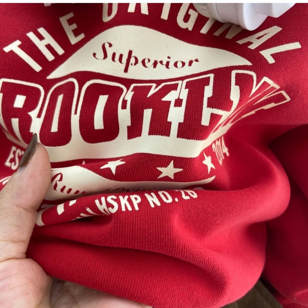 Áo Nỉ Tay Dài Cổ Tròn Lót Lông Cừu Phong Cách Mới Thời Trang Thu Đông Dành Cho Bé Trai Bé Gái