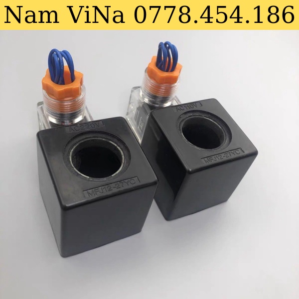 [Xuất vat] 1 căp 2 chiếc Cuộn dây van điện từ thủy lực MFJ12-27YC 220V