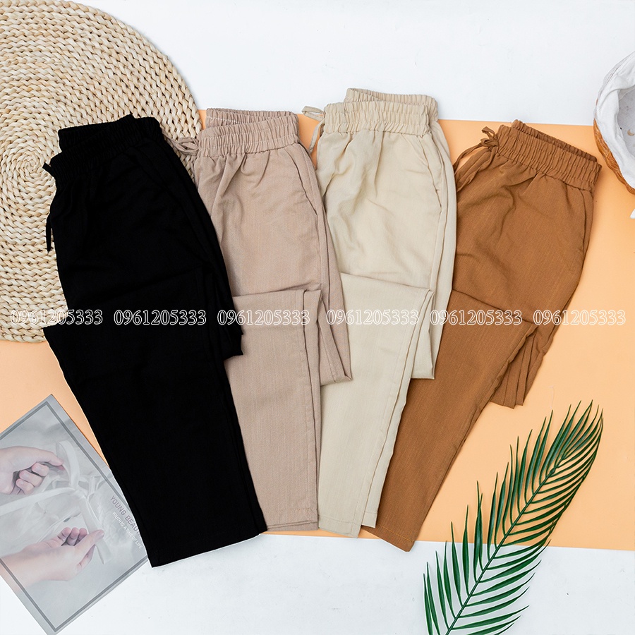 Quần Baggy Đũi Xước Nhật Nữ Dài Thoáng Mát Phong Cách Dạo Phố - MAC BOUTIQUE