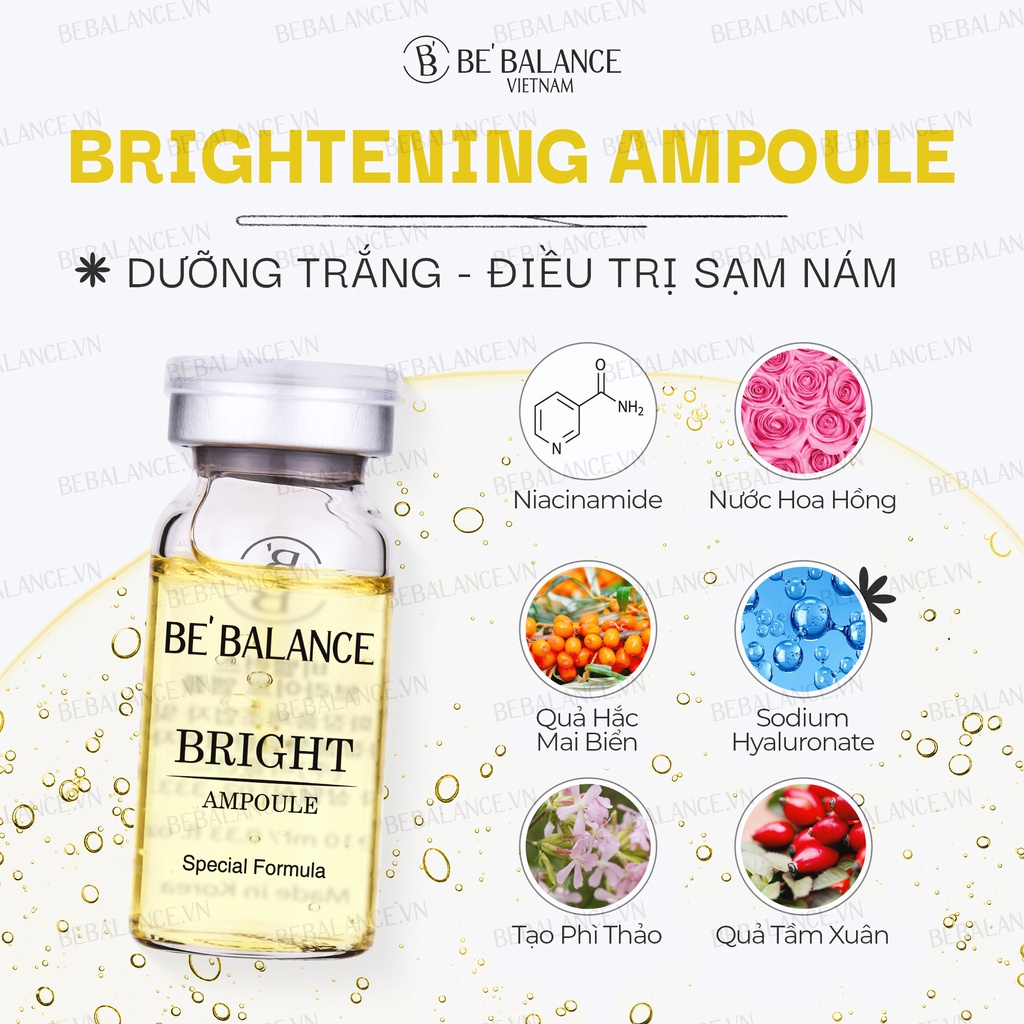 Tinh chất chuyên sâu làm sáng da, đều màu Be'Balance Brightening Ampoule (10ml)