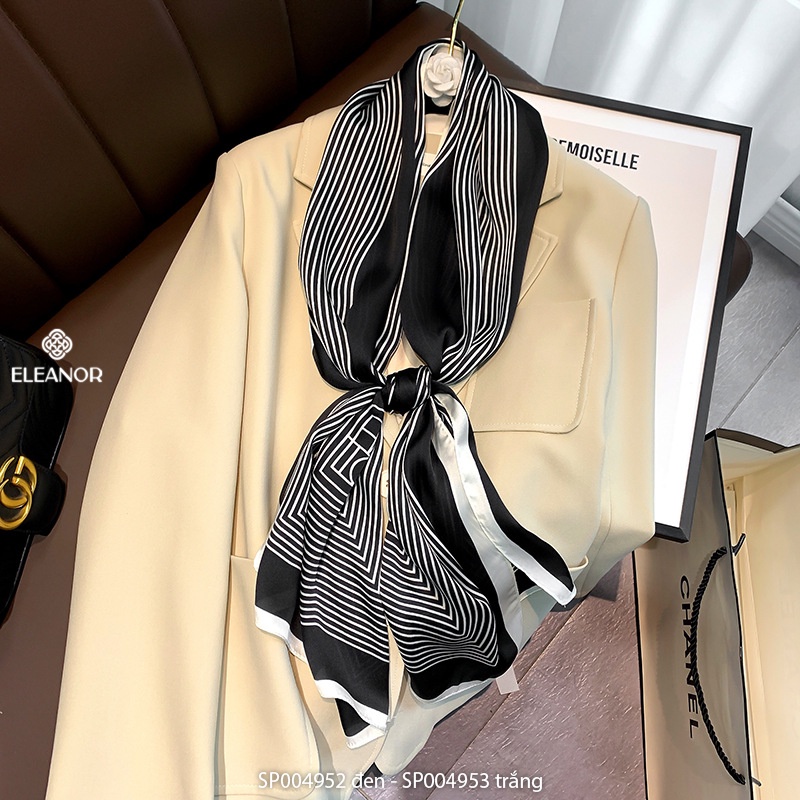 Khăn choàng cổ hình chữ nhật Eleanor Accessories khăn turban dáng dài phụ kiện thời trang thanh lịch sang chảnh