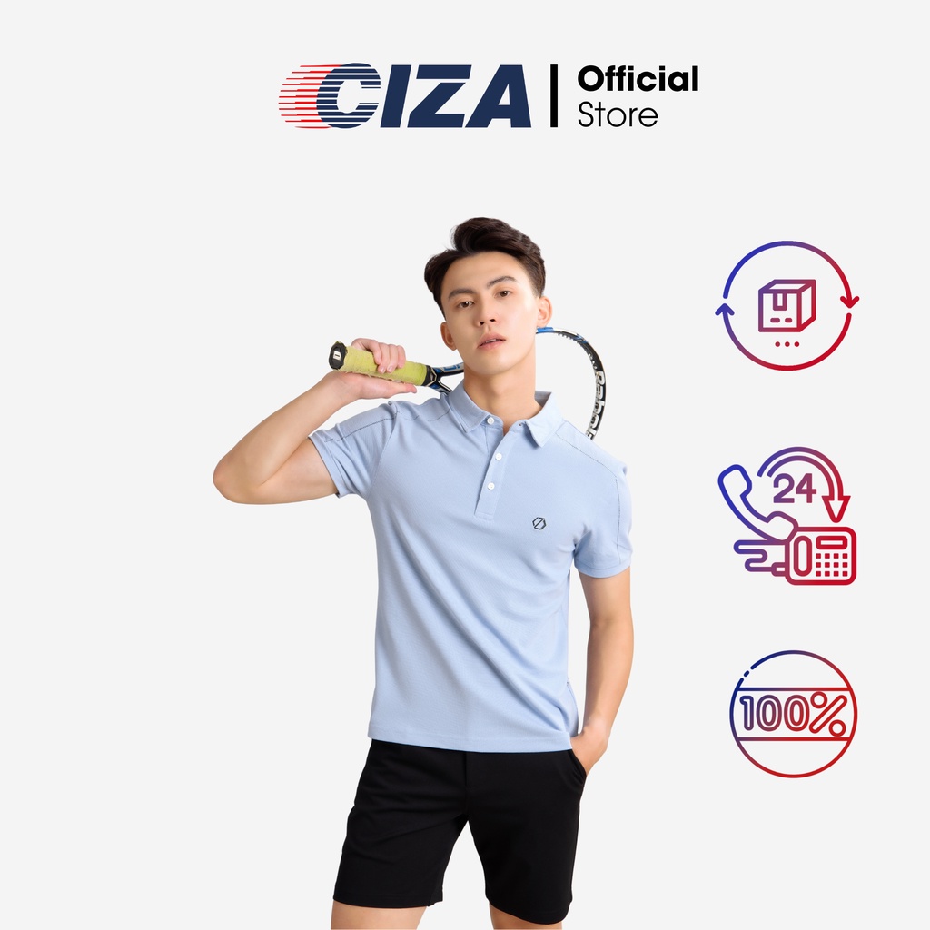 Áo polo ngắn tay nam CIZA vải cotton co giãn 4 chiều dáng Slim Fit size S M L XL CIZA  APNS17