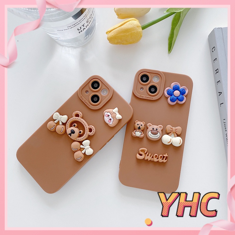 ốp iphone Hình Gấu 3D Dễ Thương Cho Iphone6 6splus 7 7plus 8plus XR X XS 11 12 Pro max Plus Promax max-061