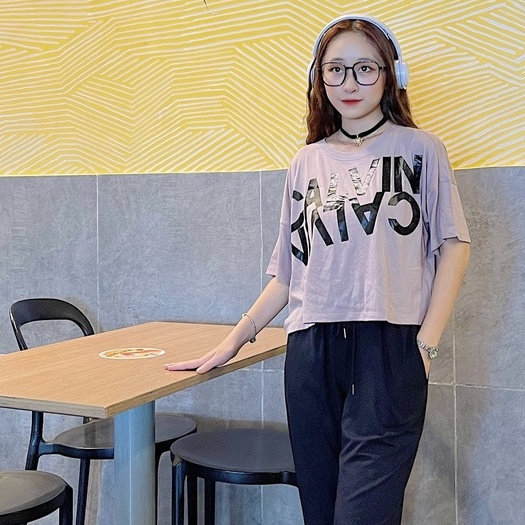 Áo thun croptop CêK xuất khẩu - Hàng dư xịn có big size