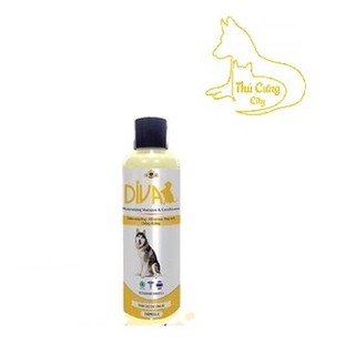 [ phụ kiện ] Sữa tắm DIVA giảm rụng lông cho chó mèo 400ml