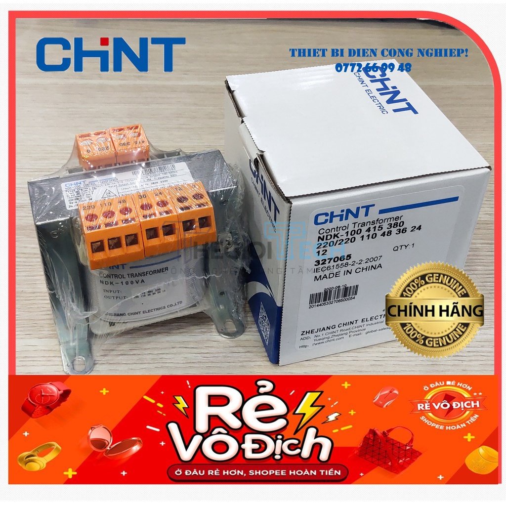 Biến áp cách ly NDK-100VA Chint