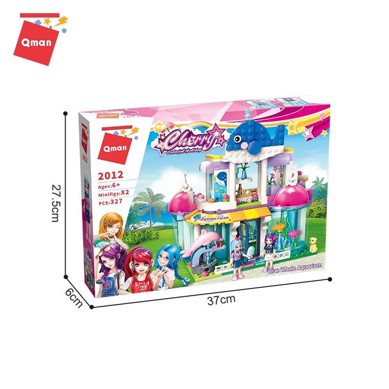 Đồ chơi lắp ráp xếp hình Qman 2012 - Thuỷ cung cá voi xanh  - Dành cho bé gái từ 6 tuổi