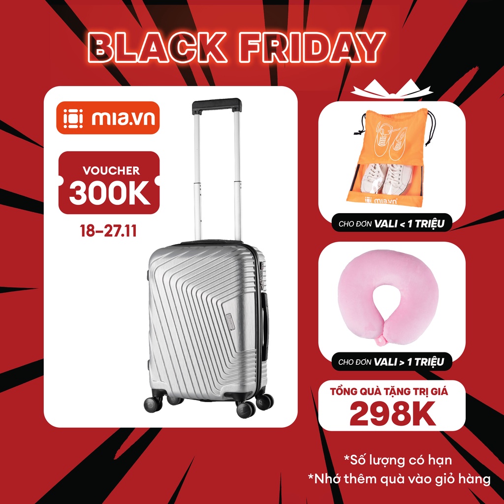 Vali Kéo MIA.vn Du Lịch Larita MONZA size 20 S – Chống Va Đập Tốt- Bảo Hành Trọn Đời