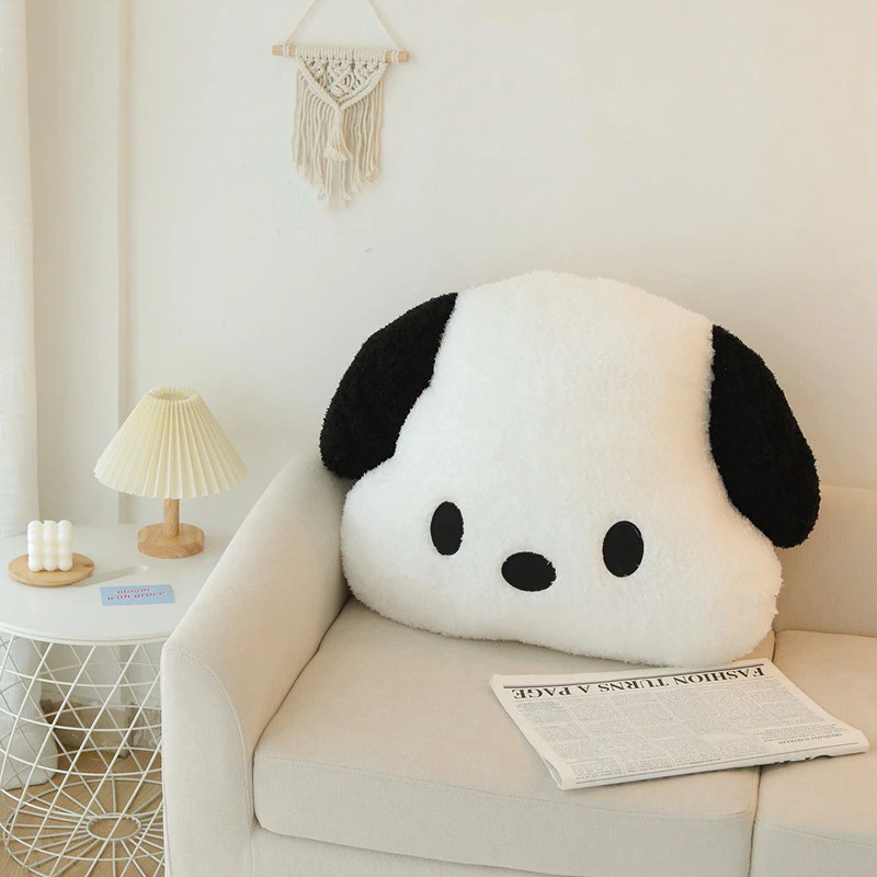 Gối Tựa Đầu + Tựa Lưng Bông Mềm Hình Chó Dễ Thương Cho Xe Hơi